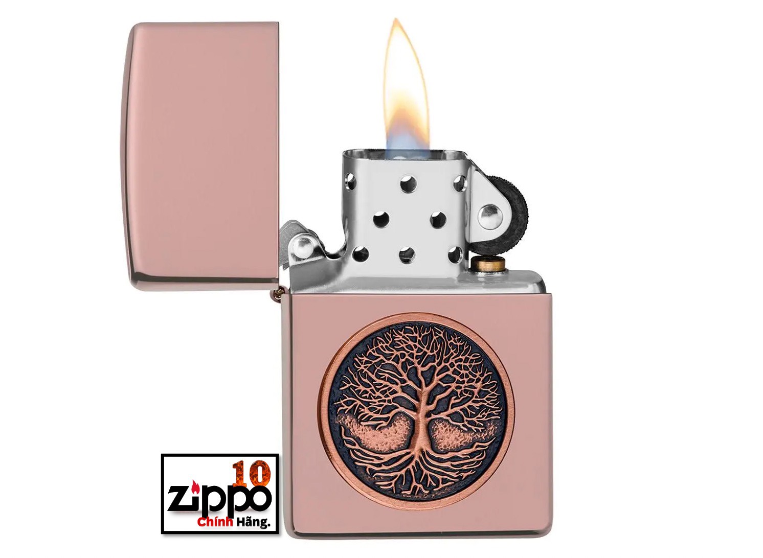 Bật lửa ZIPPO 49638 Tree of Life Emblem - Chính hãng 100%