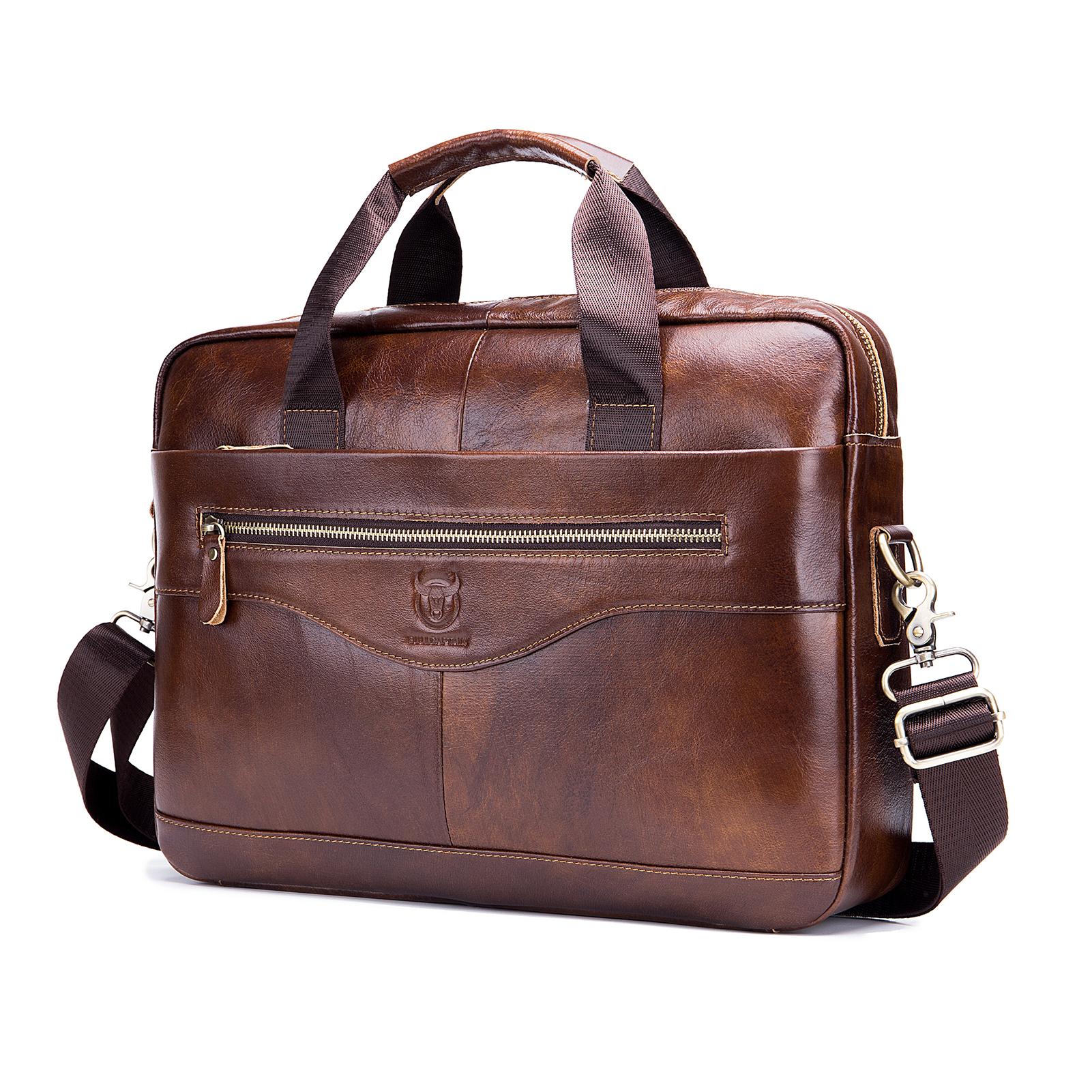 Men Leather Messenger Bag Satchel Bag Crossbody Shoulder Bag for Office School College Business Travel Bag