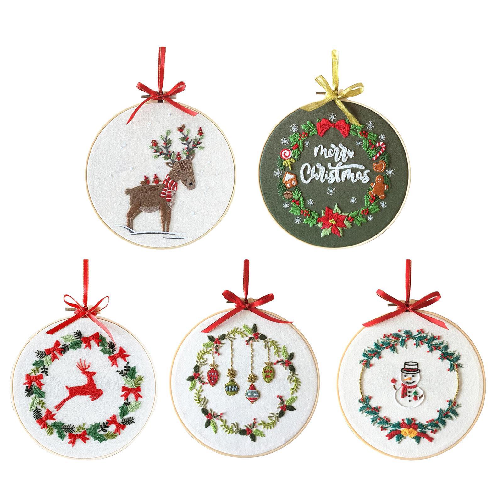 Embroidery Kit Hand Cross Stitch Material Home Decor Making Hoop