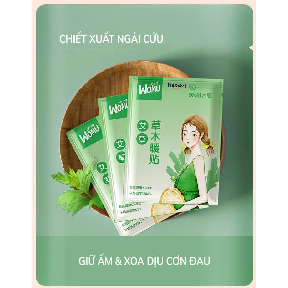 COMBO 3 Miếng Dán Đau Bụng Dán Chườm Ấm Bụng Giữ Nhiệt Cơ Thể 3 Vị Thảo Dược Thiên Nhiên Chườm Nóng Văn Phòng