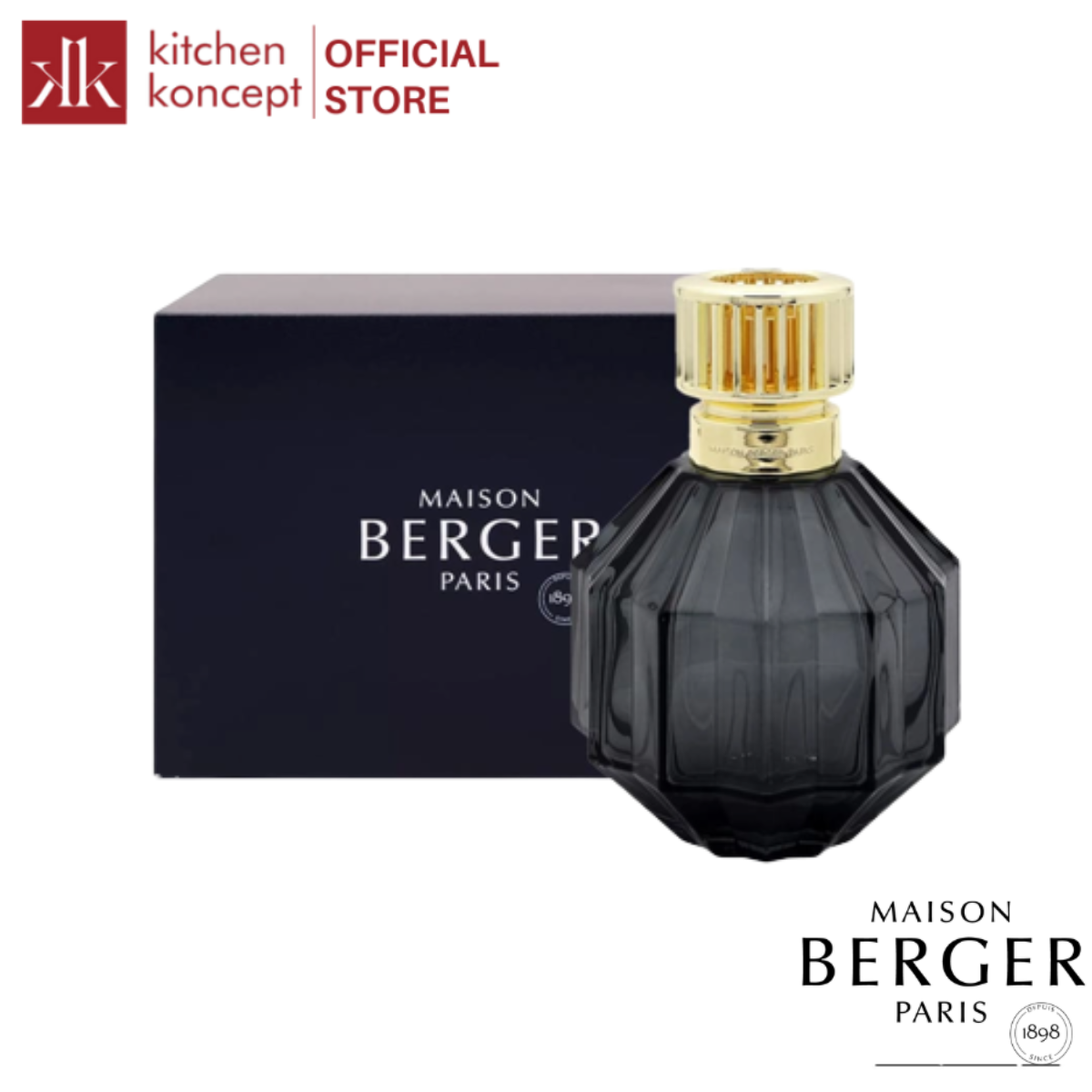 Maison Berger - Đèn xông tinh dầu Facette Noire - 380ml