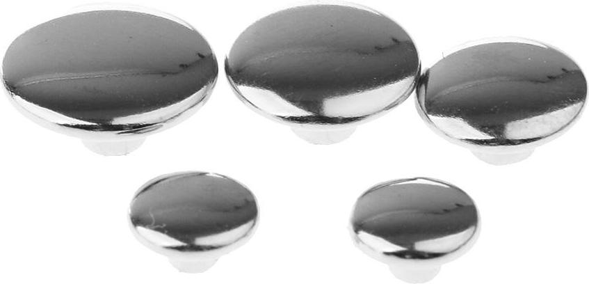 200 Chiếc Bao Da Đinh Tán Đôi Mũ Đinh Tán Hình Ống Kim Loại Đinh Nhọn Cho Làm Đồ Da Thủ Công, Màu Bạc Đồng