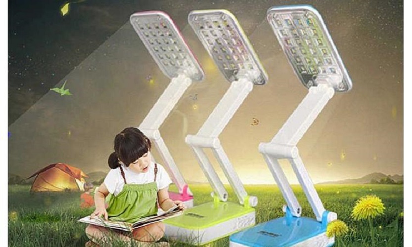 Đèn Xếp Để Bàn Gấp Gọn 24 Led Siêu Sáng Dùng Pin Sạc