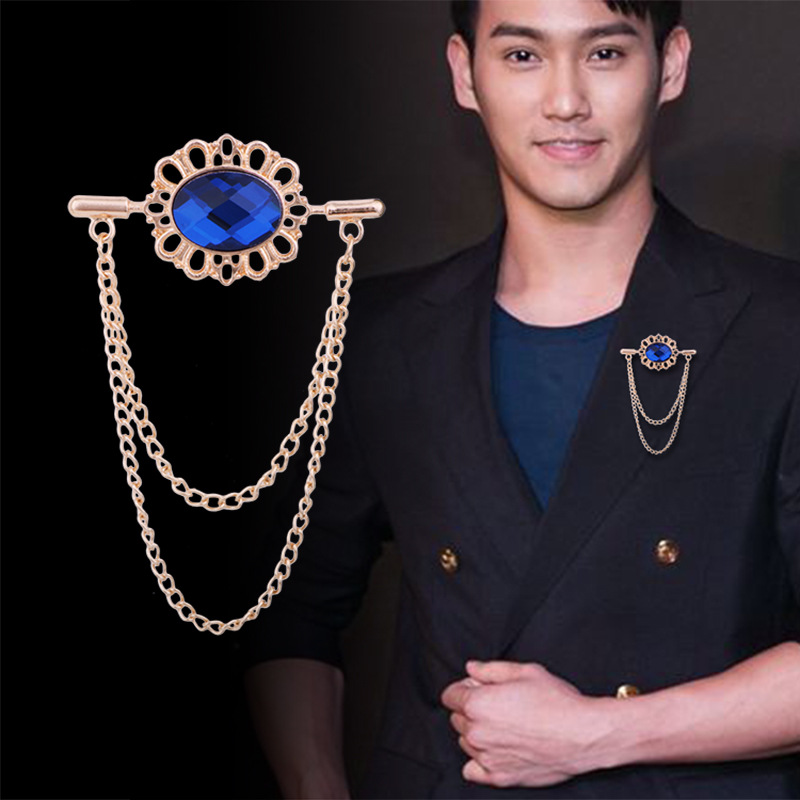 Ghim Cài Áo Vest Hình Trâm Ngang Đính Đá QT1281