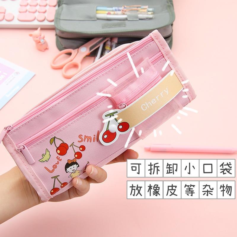 Hộp Bút Vải Cute Nhiều Ngăn Đa Năng Hàn Quốc BU24