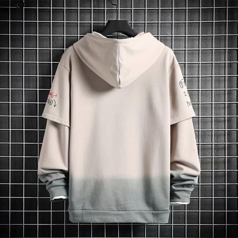Áo Hoodie Nam Giả Hai Lớp Size M-3Xl Phong Cách Hàn Quốc Gồm 3 Màu