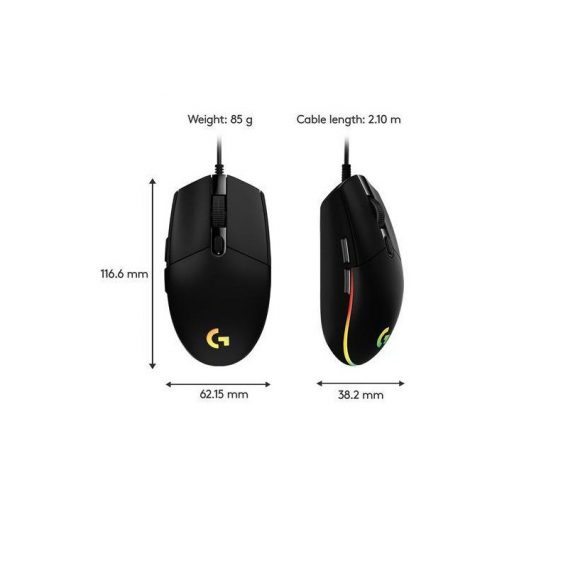 Chuột Logitech G102 Lightsync Gen 2 Đèn Led RGB, Chỉnh Led Theo Ý Thích Bằng Phần Mềm, Phiên bản Mới Nhất 2021 - Hàng Chính Hãng