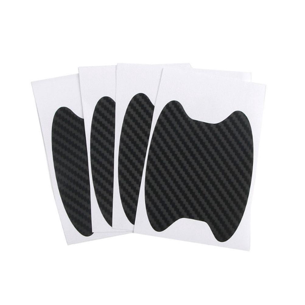 Set 4 miếng dán bằng sợi carbon bảo vệ tay nắm cửa xe hơi