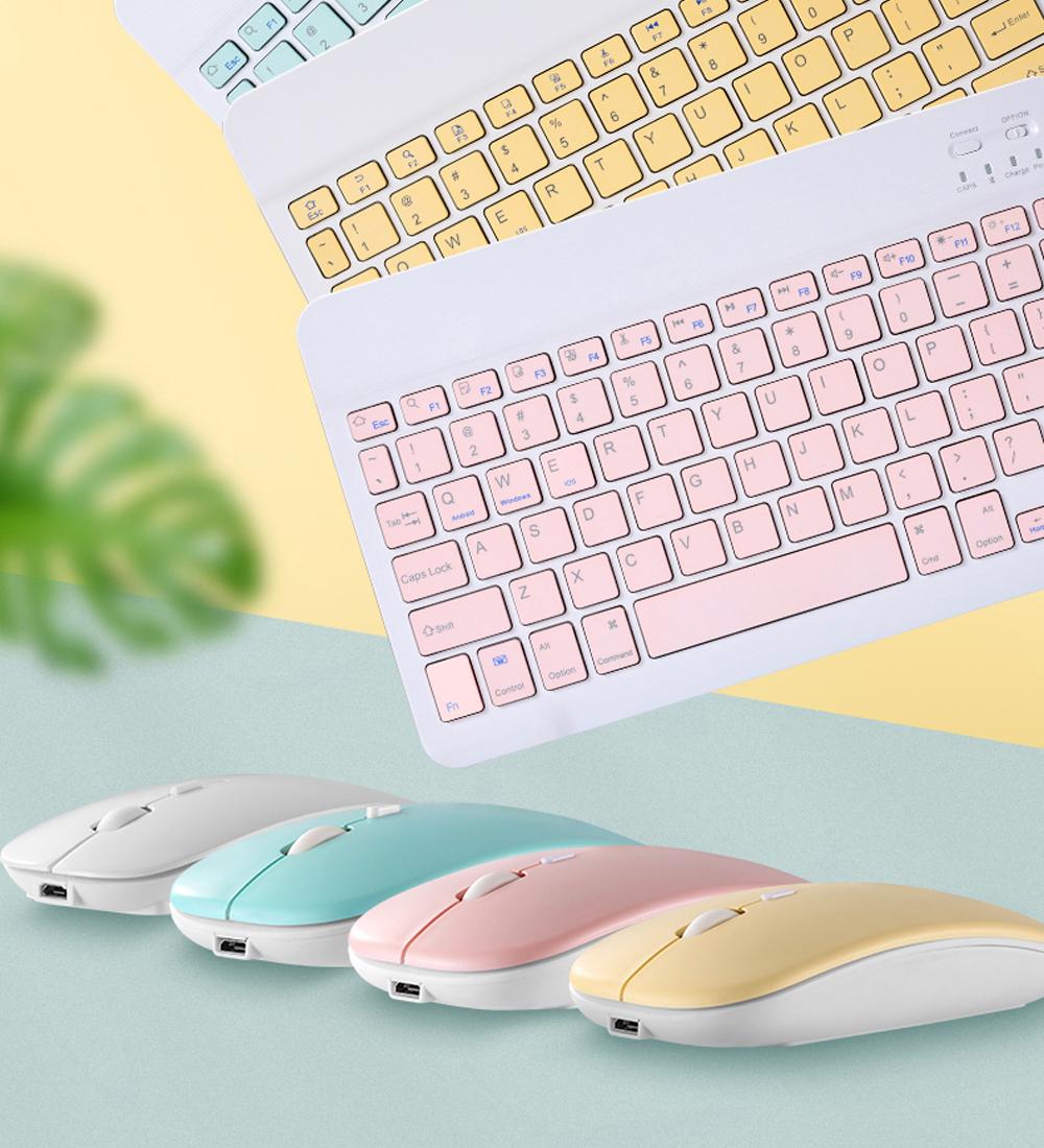 Dành Cho iPad Teclado Bàn Phím Bluetooth Tắt Tiếng Chuột Không Dây Dành Cho Xiaomi Samsung Huawei Điện Thoại Máy Tính Bảng Android IOS Windows