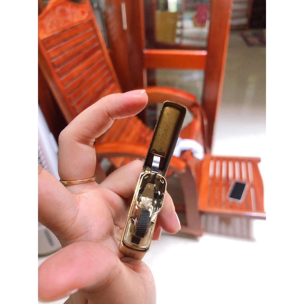 Bật lửa Ziippo Khắc Ăn Mòn Mẫu Rồng - Phụng, Ruột vàng, Vỏ đồng có tem đỏ