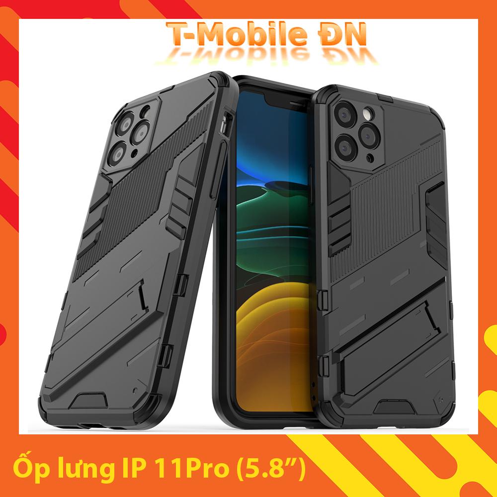 Ốp lưng cho iPhone 11 Pro, Ốp chống sốc Iron Man PUNK cao cấp kèm giá đỡ cho iPhone 11 Pro