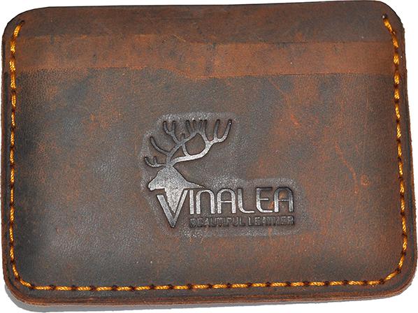Ví da bò đựng Name Card Vinalea NCA0001F - Nâu đỏ