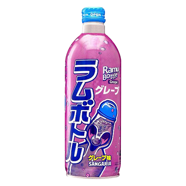 3 Chai Nước Soda Nho Ramune Sangaria Nhật Bản (500ml x 3)