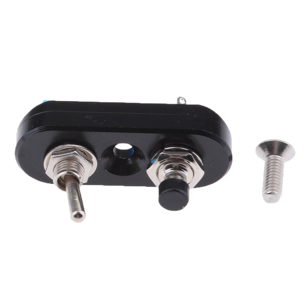 Mini Aluminum Black Motorcycle Handlebar Stop Start Dual Switch Button 12V