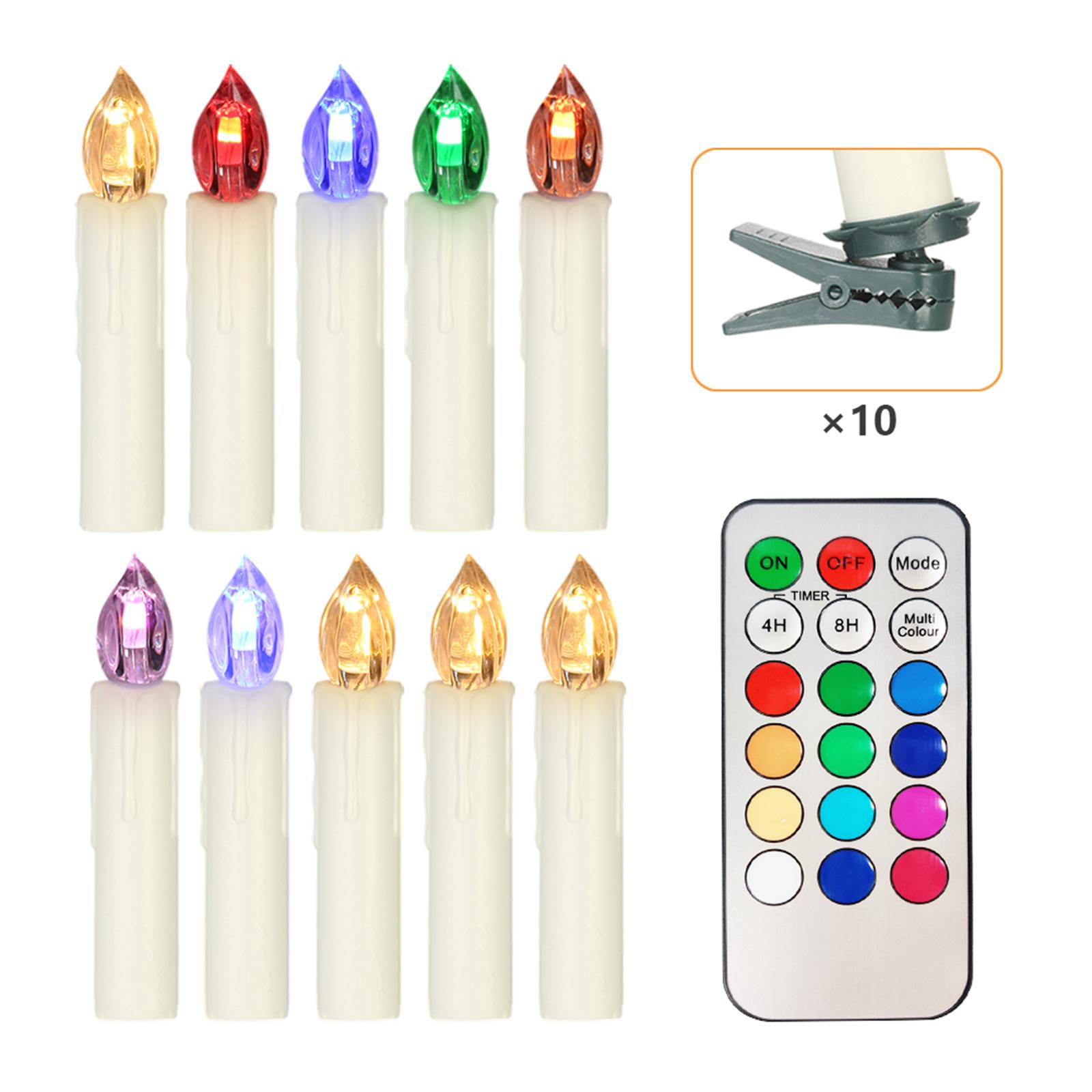 30 cây Nến Đèn Led Đổi Màu Có Remote Điều Khiển Từ Xa