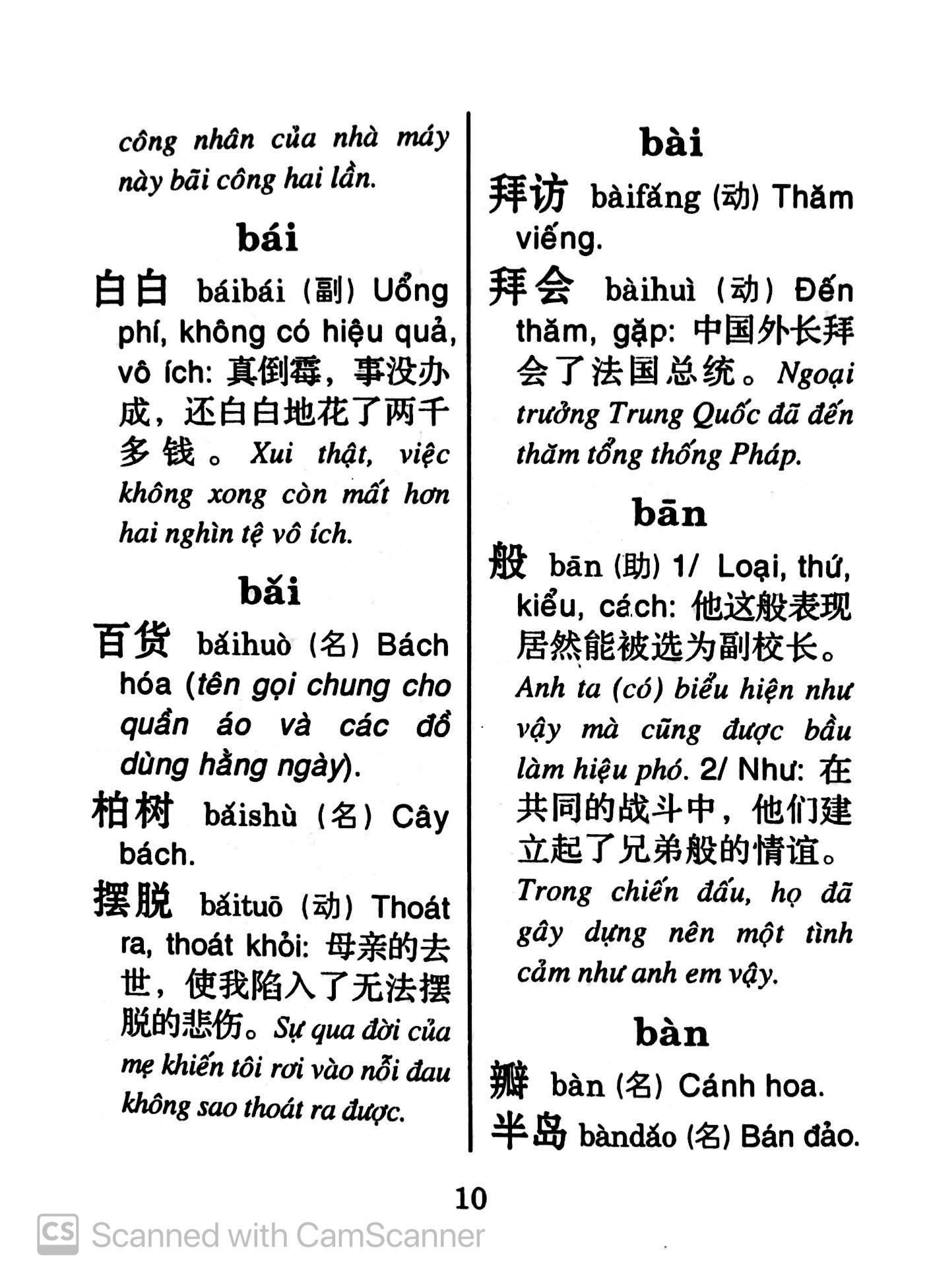 Sổ Tay Từ Vựng Tiếng Hoa - Cấp Độ C