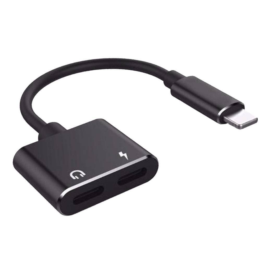 Splitter Adapter Dual Audio and Charge Cable for iPhone 7 8