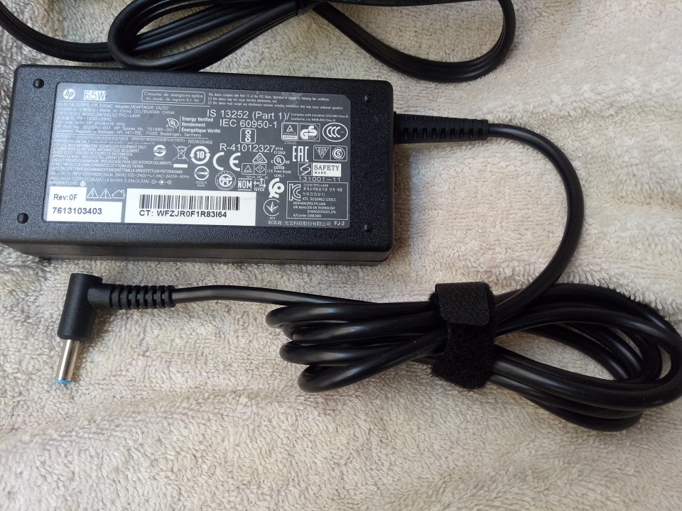 Sạc laptop HP 65w, 90w, 120w, 150w, 200w đầu kim nhỏ xanh 4.5mm x 3.0mm dùng cho laptop HP Envy Series, HP Pavilion X360, HP Chromebook 14 G1 - Hàng chính hãng