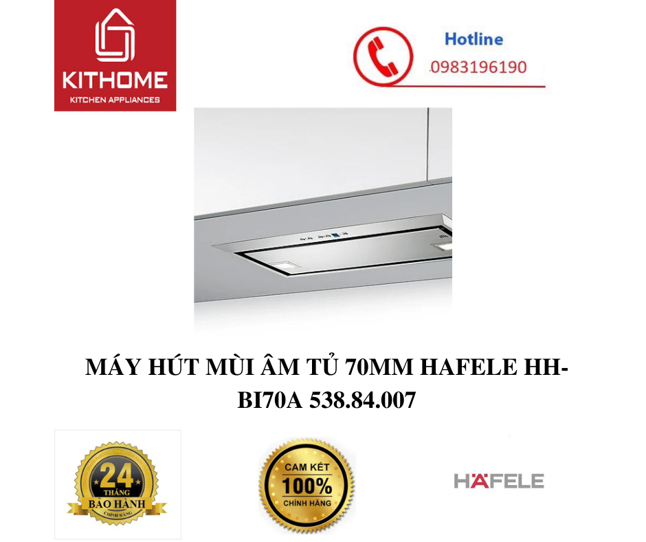 MÁY HÚT MÙI ÂM TỦ 70MM HAFELE HH-BI70A 538.84.007 - HÀNG CHÍNH HÃNG