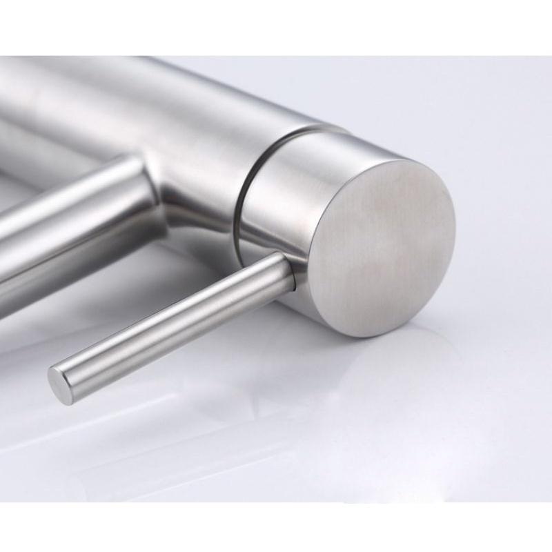 Vòi lavabo nóng lạnh dương bàn inox 304