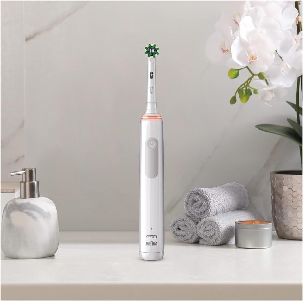 SET 2 BÀN CHẢI ĐÁNH RĂNG BRAUN ORAL-B PRO 3 3900 MÀU TRẮNG ĐEN ( 3 ĐẦU BÀN CHẢI) hàng chính hãng