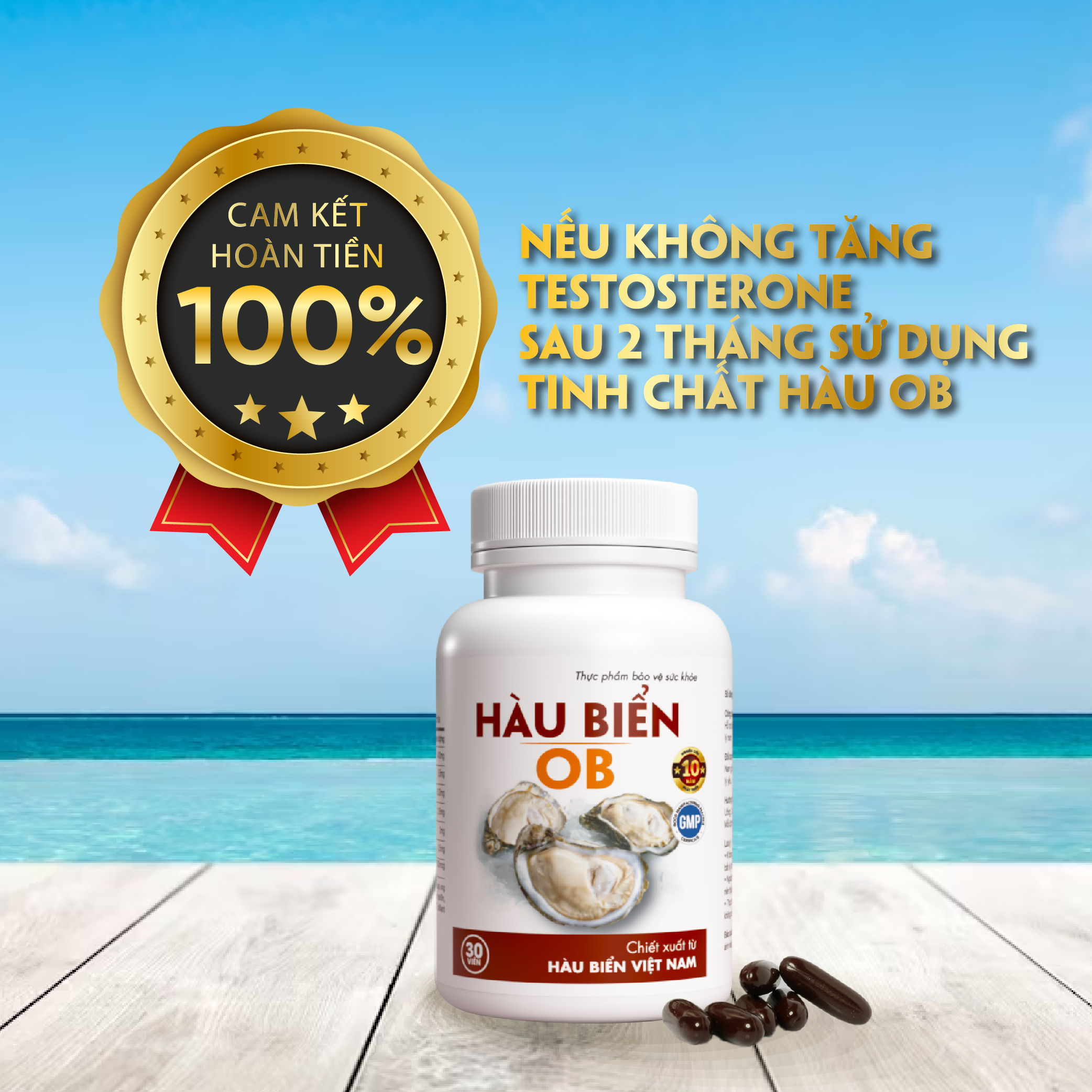 Thực Phẩm Chức Năng Tinh Hàu Biển OB - Tăng Cường Sinh Lý Nam Giới (Chai 30 viên)