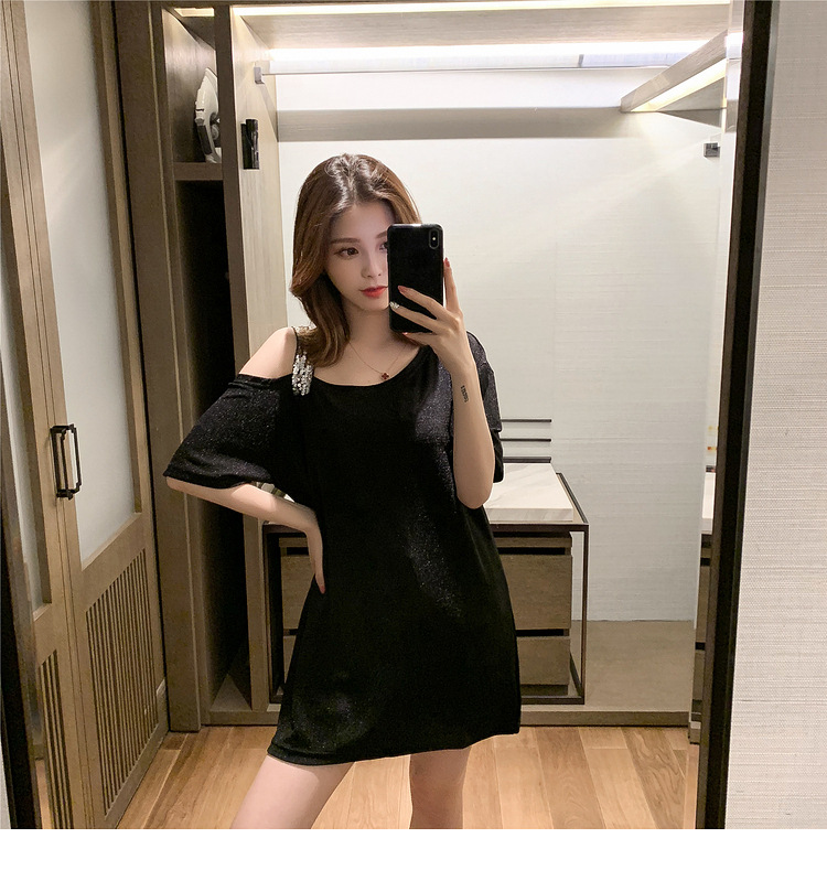 Áo Thun Giấu Quần Nhũ Kim Tuyến Trễ Vai  Thời Trang Sành Điệu Siêu Xinh JD50