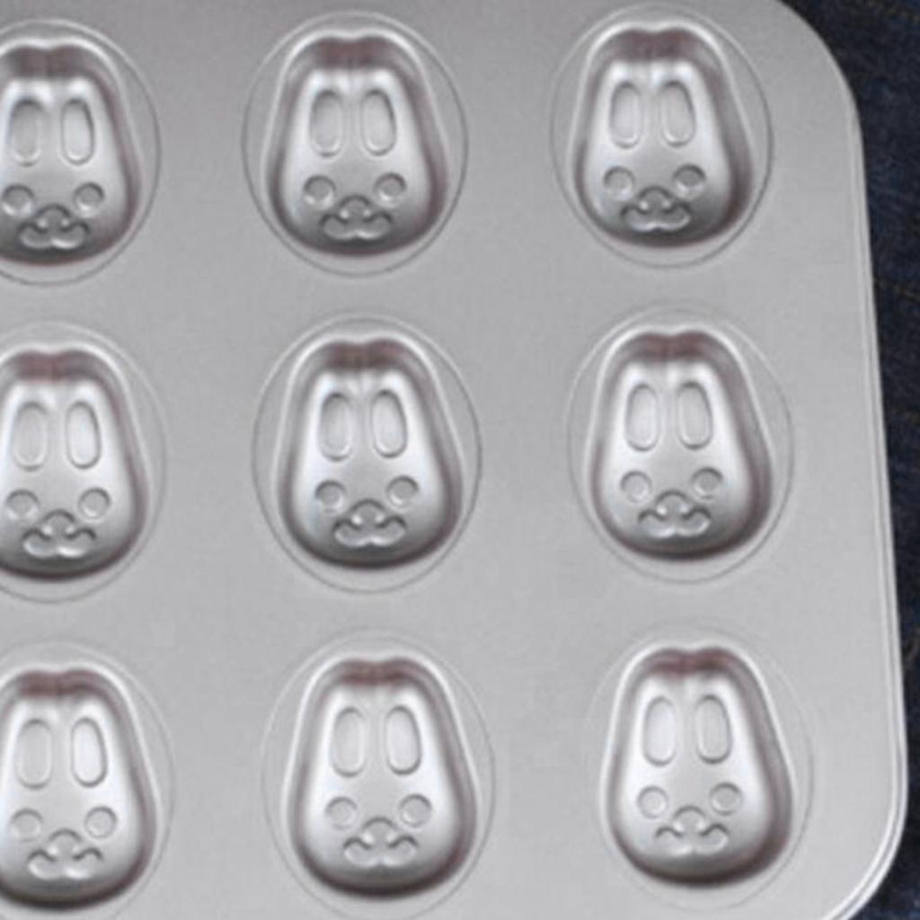 Mold Cake Pan Cupcake Cake Muffin Bakeware for Oven Baking 9 Holes-Rabbits