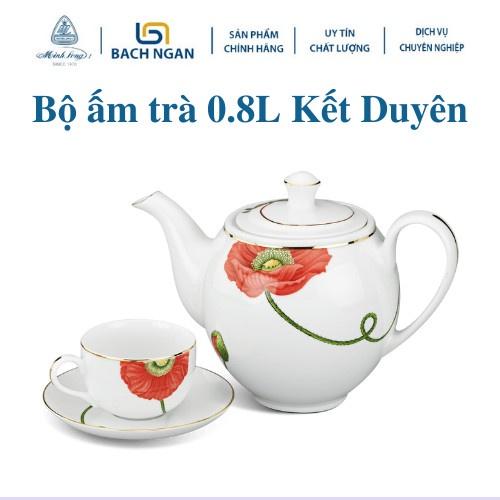 Bộ trà 0.8 L - Camellia - Kết Duyên - Gốm sứ cao cấp Minh Long I