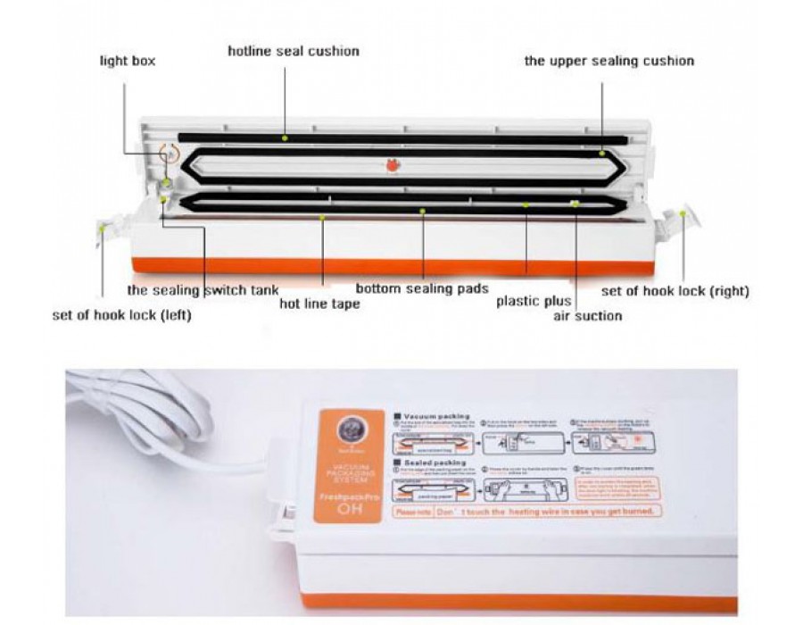 Máy Hút Chân Không Tự Động Hàn Miệng Túi Bảo Quản Thực Phẩm