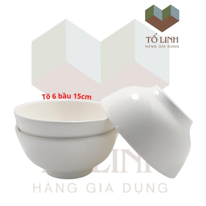Combo bộ 3 tô sứ trắng không hiệu 15cm,,Set 3 tô sứ trắng 6 inch K-H