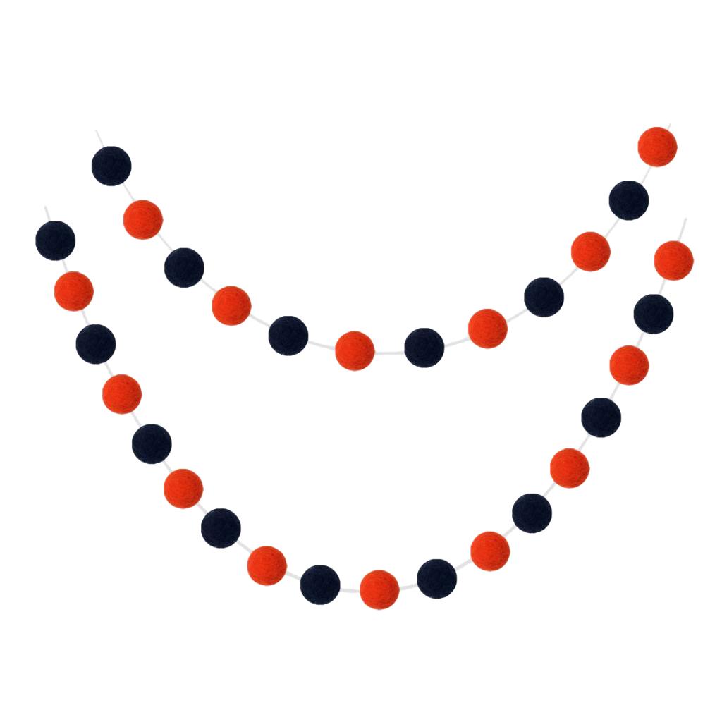 2 Meters 30pcs Wool Felt Pom Pom Balls Garland Hanging Decorations