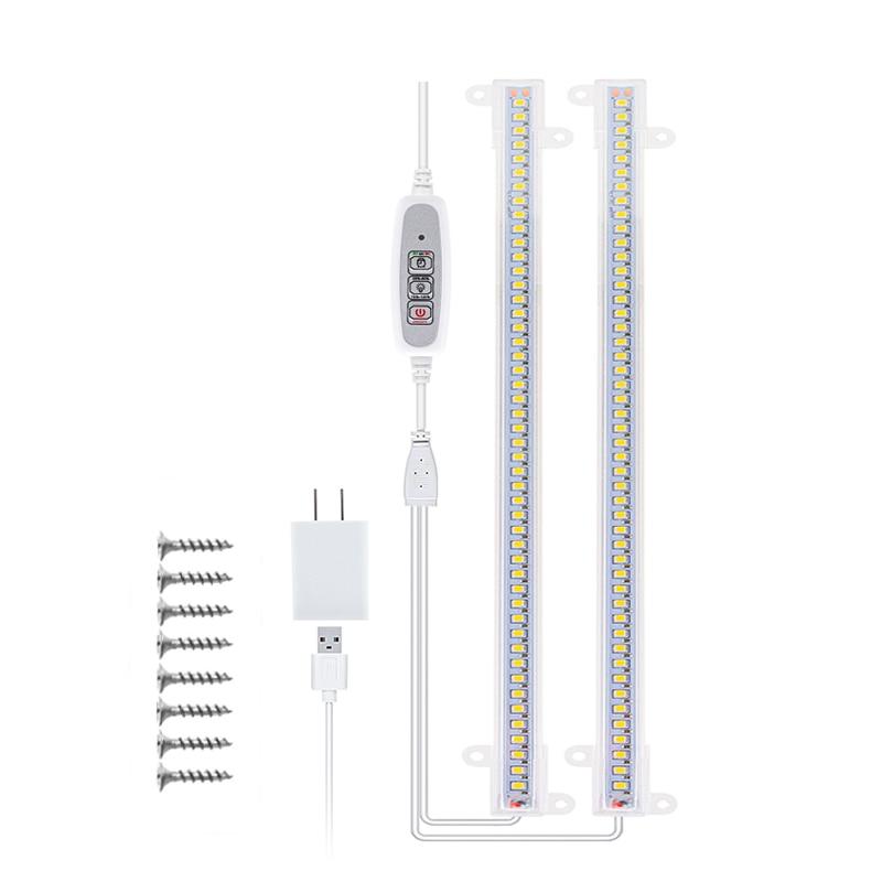 Phytolamp cho cây trồng Hẹn giờ 3200K Phát triển dải ánh sáng Đèn Phyto Thanh LED cho hoa trong nhà Cây con Bộ chuyển đổi điện Bộ dụng cụ thủy canh