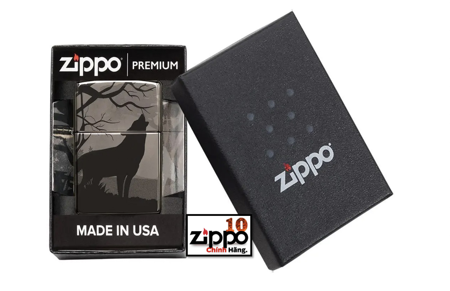 Bật lửa Zippo 49188 Wolves Design - Chính hãng 100%