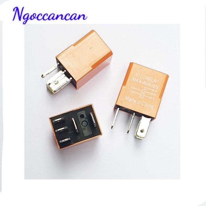 Hộp 20 Rơ Le Điều Hòa Ô Tô 5 Chân 12V 40A hoặc 24V 40A Màu Cam