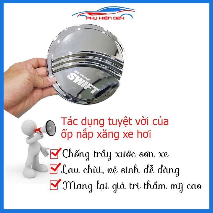 Ốp nắp bình xăng Suzuki Swift mạ crom chống trầy trang trí ô tô
