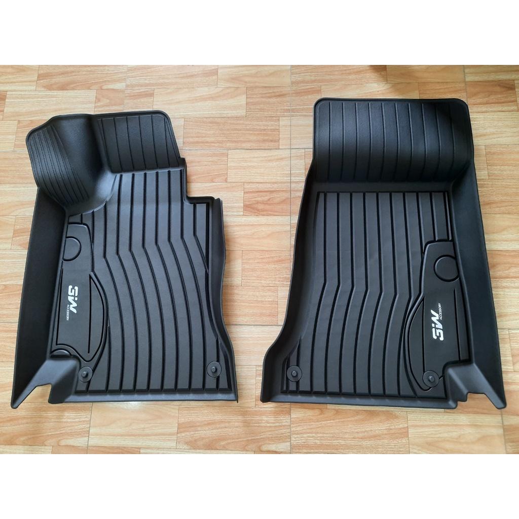 Thảm lót sàn xe ô tô Mercedes C 2013- đến nay Nhãn hiệu Macsim 3W chất liệu nhựa TPE đúc khuôn cao cấp - màu đen