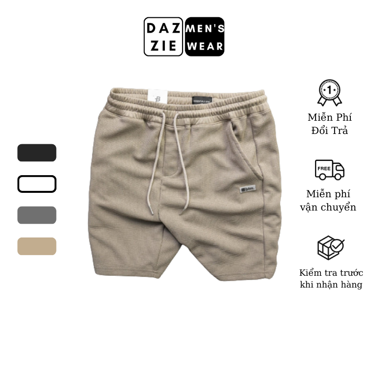 Quần Short Thun Nam Dazzzie Chất Vải Thun Xốp Tổ Ong Mát Mẻ Thoải Mái