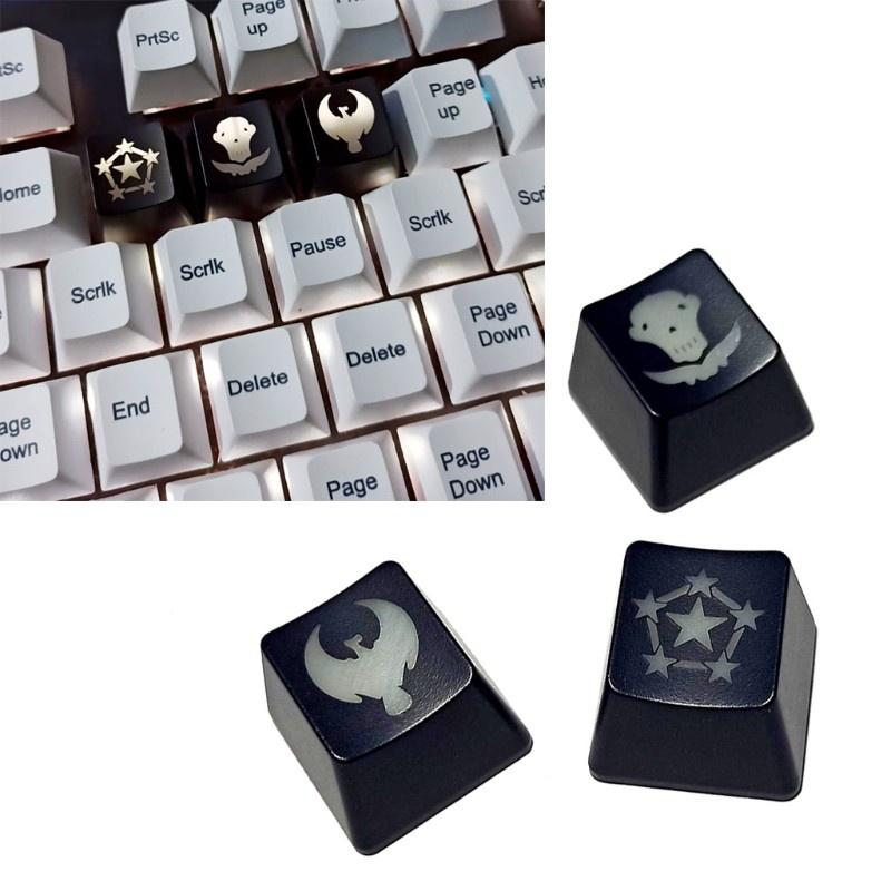 HSV 3PCS ABS Translucent Keycaps R4 Personality Height echanical Keyboard Keycap