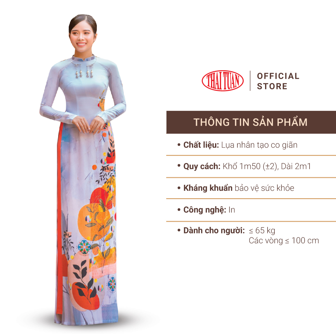 Vải Áo Dài Thái Tuấn Hoa Văn In | ASBR533-205-DQM