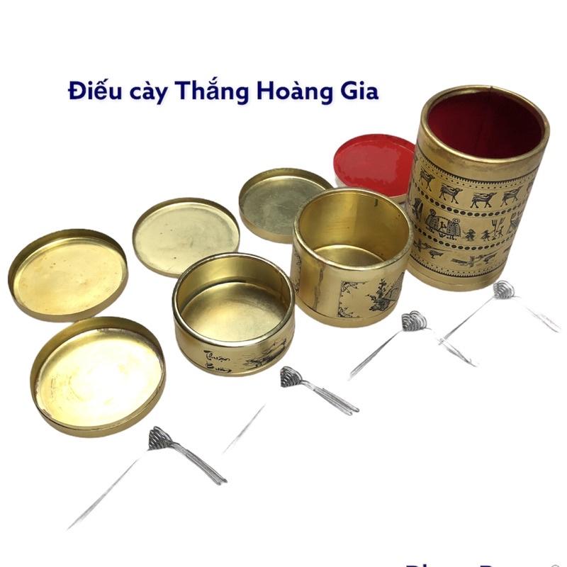 Hộp đựng thuốc đựng trà bằng đồng nhiều kích thước tặng kèm 2 nhấc tàn hàng hột thị trường hiện nay