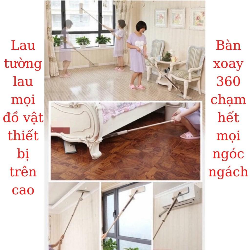 cây lau nhà tự vắt thông minh Xoay 360 Độ tặng Bông Lau