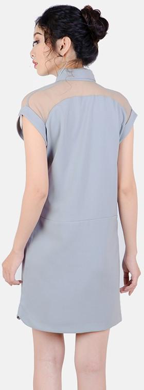 Đầm suông công sở cách điệu bổ trụ - DS60