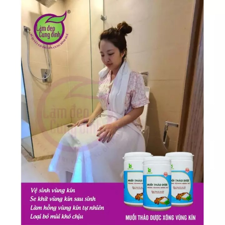 Combo Chậu Xông Vùng Kín Và 1 Muối Thảo Dược Xông 350gr Bảo Nhiên Cho Mẹ Sau Sinh - Hàng Việt Nam