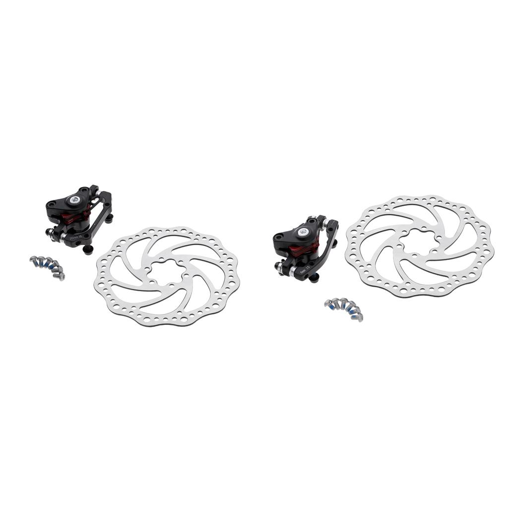 Bike Disc Brake Rotor Mechanical Caliper 160mm Cable Set Front Caliper Rotor