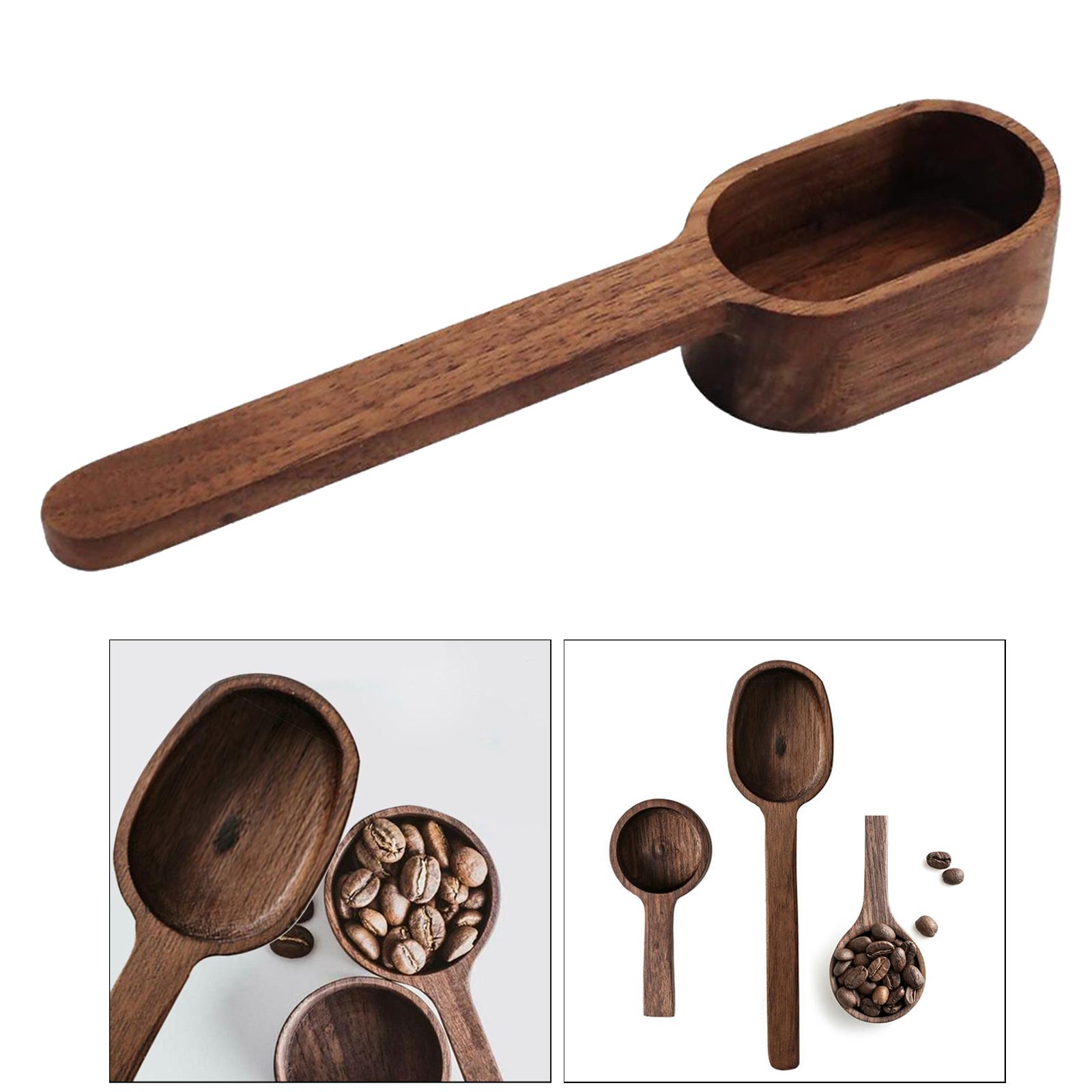 Coffee Scoop, Wooden Coffee Spoon in Black Walnut, Measuring for Coffee Beans, Ground Beans or Tea Tablespoon Home Kitchen Accessories