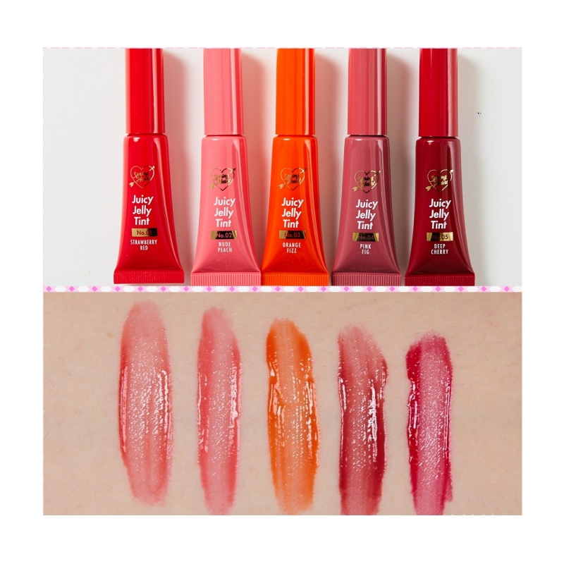 Son Bóng Koji Spring Heart Juicy Jelly Tint Lip Nhật Bản, Lên Màu Tự Nhiên, Xinh Tươi, Dưỡng Ẩm Môi Mịn Mướt, Căng Mọng