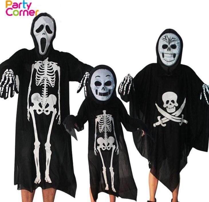 Bộ đồ hóa trang Xương Ma cosplay halloween 120cm loại dày