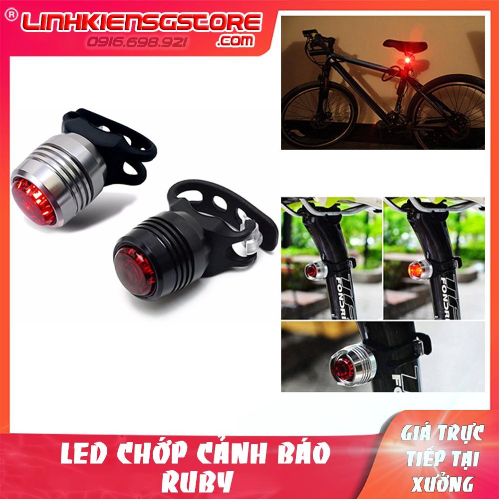 GIÁ SỈ Đèn LED chớp sáng gắn đuôi xe đạp ruby gắn cốt yên,nón bảo hiểm,ghi dong