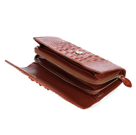 Túi Đeo Chéo Nữ Da Cá Sấu Huy Hoàng HT6230 (14.5 x 24.5 cm) - Vàng